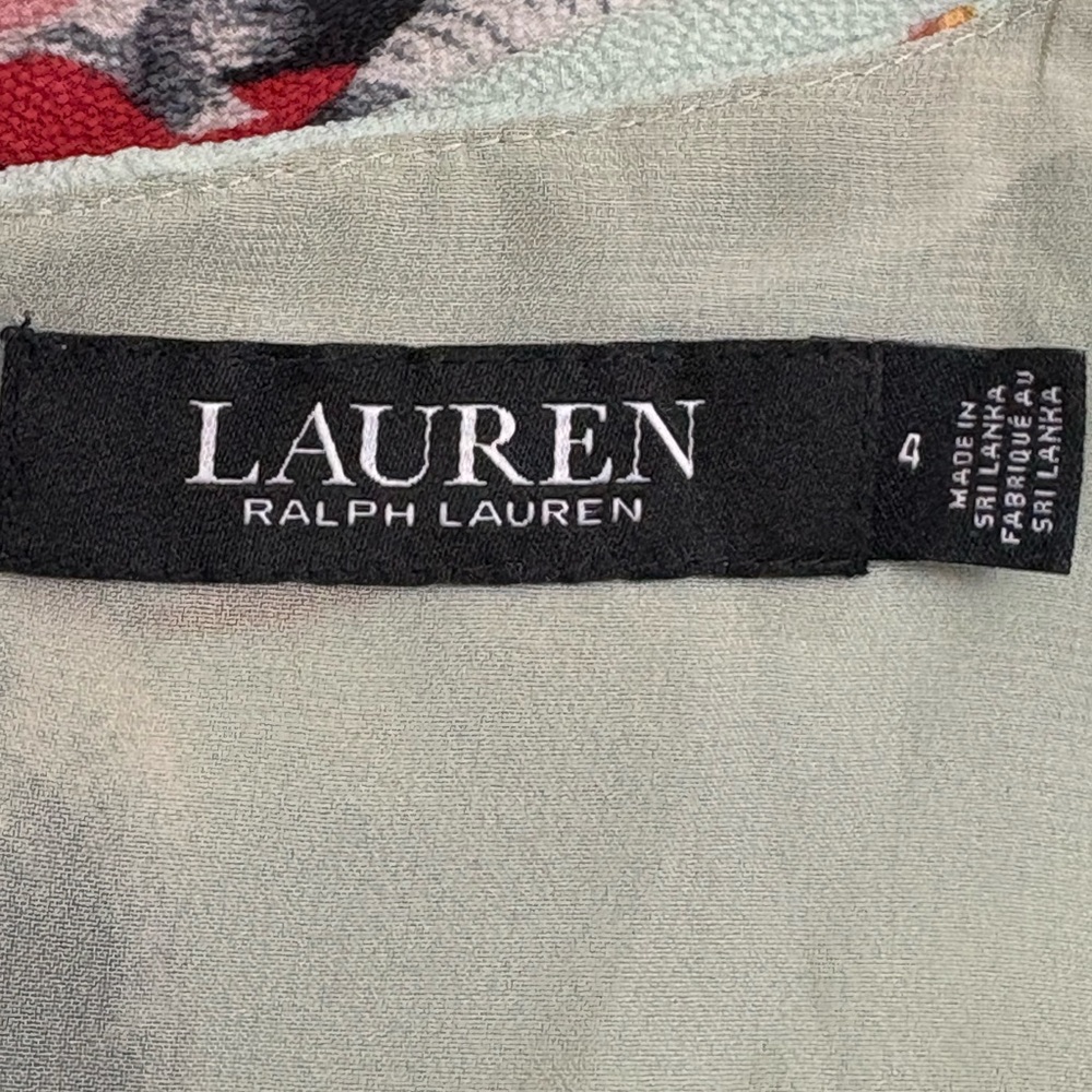 Lauren Ralph Lauren Black Label Floral Bubble Crepe Dress | Size 4 - Picture 9 of 11